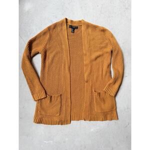 Forever 21 Mustard Yellow Knit Cardigan Sweater